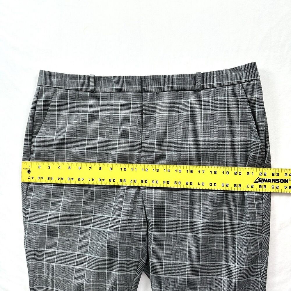 Banana Republic Avery Trouser Dress Pants Womens 18 Gray Plaid Preppy Office - Picture 11 of 12